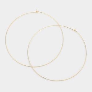 Secret Box _ Hoops 14K Gold Dipped 3 Inches Long (B)